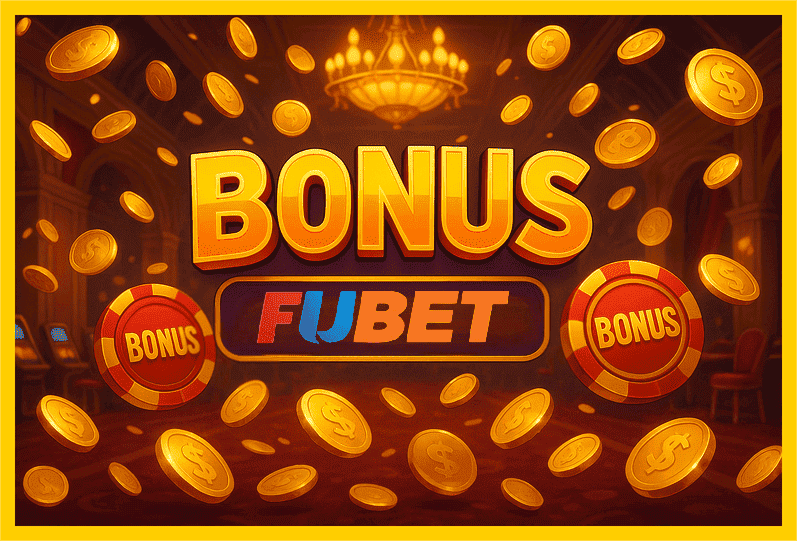 Imagem promovendo bônus FUBET com recompensas imperdíveis.